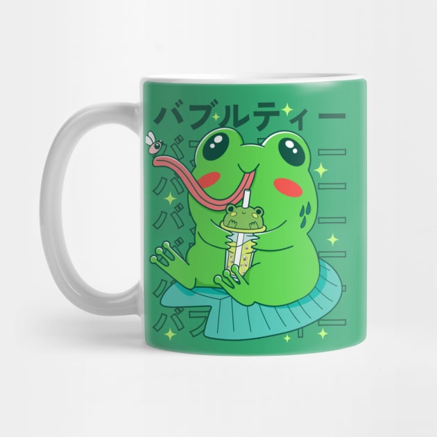 Kawaii Frog Anime Bubble Tea by Bruno Pires